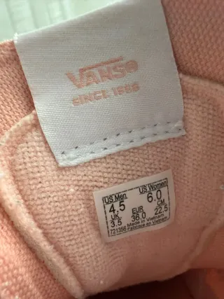 Zapatillas Vans Beige y Rosa