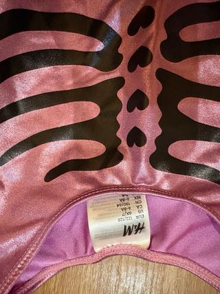 Disfraz esqueleto niña rosa