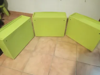 Zapatero verde plástico