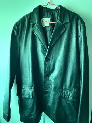Chaqueta de cuero F&Co negra