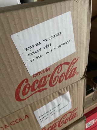 Set 6 Bicchieri Vintage Coca-Cola Natale 1998