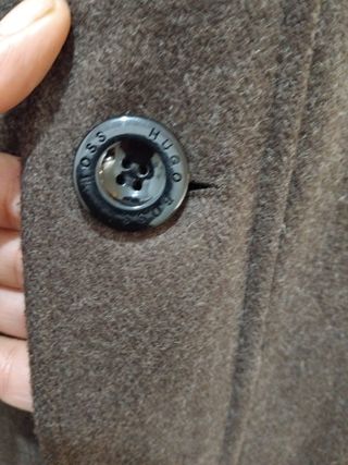 Elegante abrigo lana virgen 80% hombre