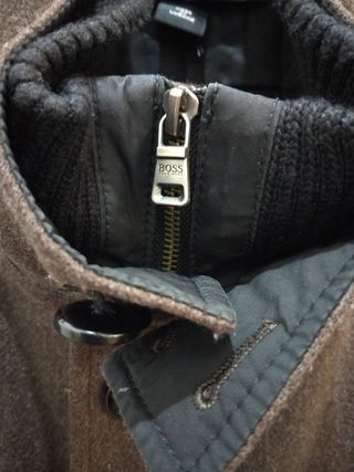 Elegante abrigo lana virgen 80% hombre