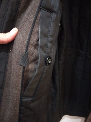 Elegante abrigo lana virgen 80% hombre