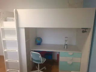 Cama nido con escritorio y armario