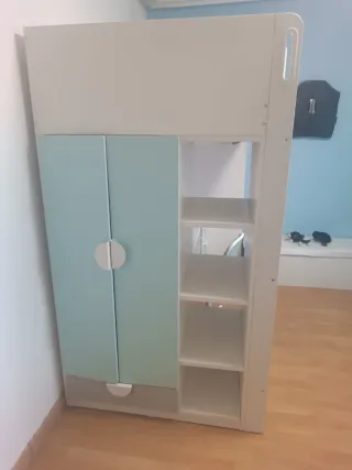 Cama nido con escritorio y armario