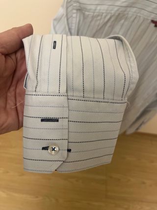 Camisa de rayas 7CAMICIE para hombre, moderna slim