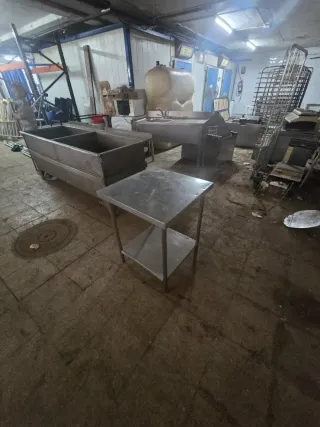 Mesa de acero inoxidable industrial