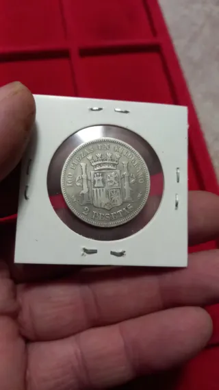 2 Monedas 2 Pesetas Plata 1869 y 1870
