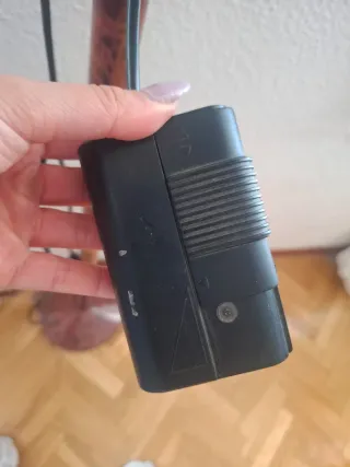 Lámpara de pie efecto madera y metal