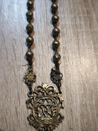 Rosario antiguo plata sobredorada XVIII.
