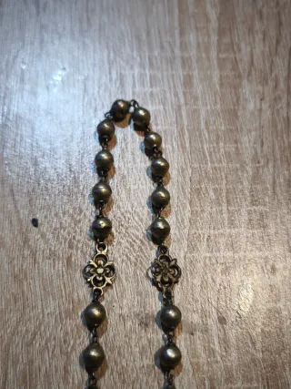 Rosario antiguo plata sobredorada XVIII.