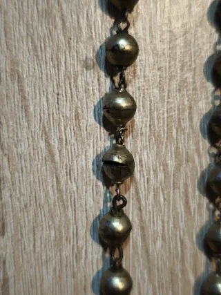 Rosario antiguo plata sobredorada XVIII.