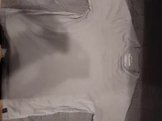 Pull&Bear Camiseta Gris-Negro Talla M-L