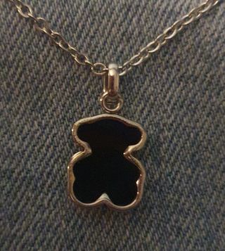 Colgante Oso Tous Negro y Plateado