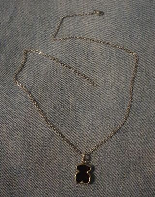 Colgante Oso Tous Negro y Plateado