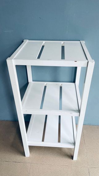 Estantería 3 baldas madera blanca