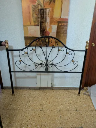 Cabezal Cama Forja 135cm Negro
