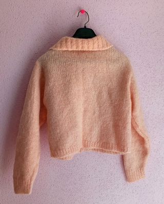 Chaqueta punto rosa mohair EXPRESS Talla única