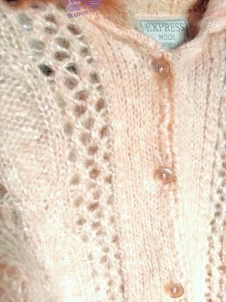 Chaqueta punto rosa mohair EXPRESS Talla única