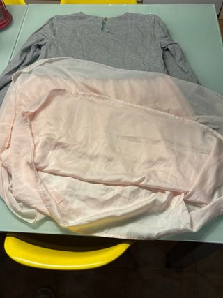 Vestido Armani Gris y Rosa  Talla 16 Años/175cm