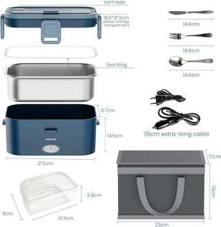 Fiambrera Eléctrica 80W 230V/12-24V 1,8L