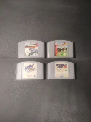 Lote 4 Juegos Nintendo 64:F1,1080,World Cup, ISS64