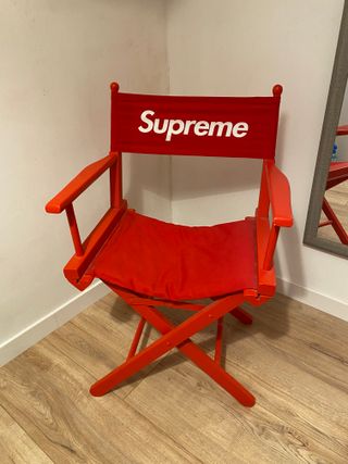 Silla Plegable Director Inspirada en Supreme Roja