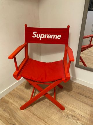 Silla Plegable Director Inspirada en Supreme Roja