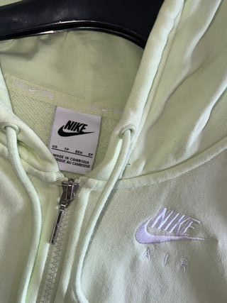 Felpa Nike con cappuccio verde e gialla