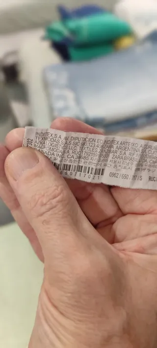 Camiseta Polo Zara Manga Larga Marrón Talla S/M