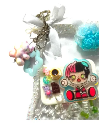 Llavero Kawaii con charms de comida y figura