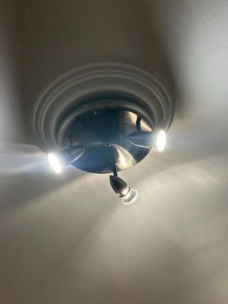 Lámpara de techo plateada