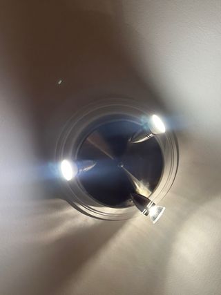 Lámpara de techo plateada