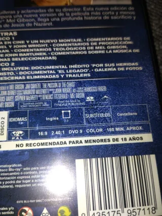 Blu-ray La Pasión de Cristo Edición Director