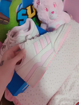 Zapatillas Adidas Forum Low CL Blancas Rosas