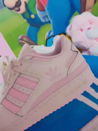 Zapatillas Adidas Forum Low CL Blancas Rosas