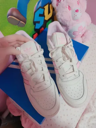 Zapatillas Adidas Forum Low CL Blancas Rosas