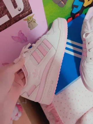 Zapatillas Adidas Forum Low CL Blancas Rosas