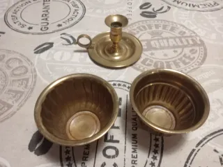 Portavelas de latón