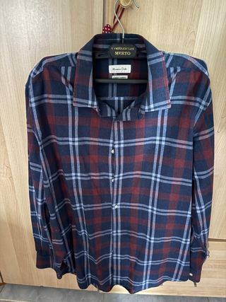 Camisa Massimo Dutti cuadros azul y rojo