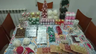 Lote bolas Navidad doradas y plateadas