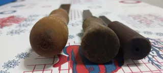 Lote 3 formones antiguos madera