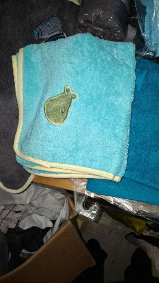 6 Pañosx7,5€ de cocina bordados ,con biés y gancho