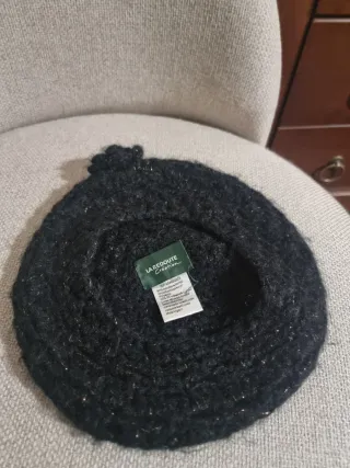 Boina Parisina Crochet Negra