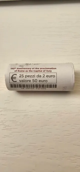 Rotolino 2€ Roma Capitale 150° Anniversario