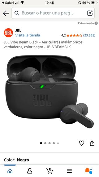 Auriculares JBL Vibe Beam Negros