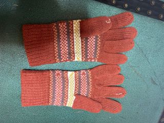 Guanti in lana con fantasia