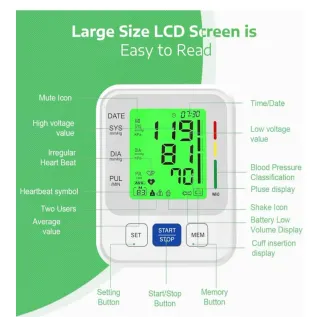 Tensiómetro Digital de Brazo