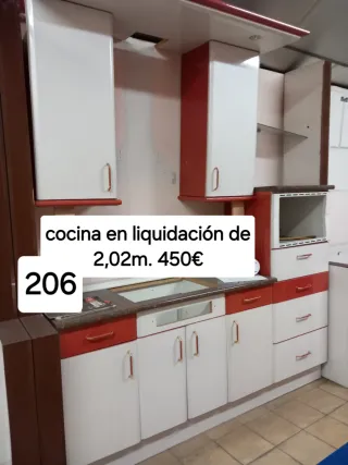Cocina Madera Azul 197x115
